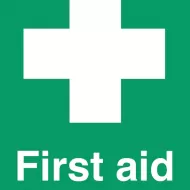Mileta Safety Sign Self Adhesive Vinyl - First Aid Sign 15x10cm - pack size 1