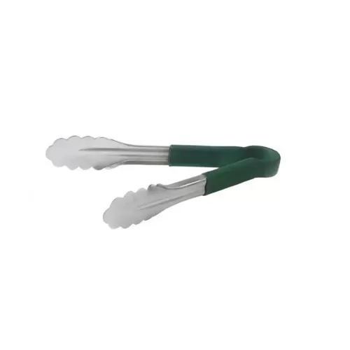 Prepara Tongs Stainless Steel 24cm Green Non Slip Handle - pack size 1