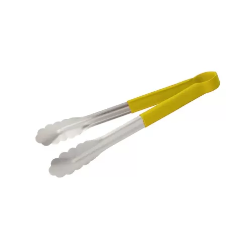 Prepara Tongs Stainless Steel 30cm Yellow Non Slip Handle - pack size 1