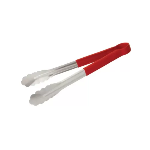 Prepara Tongs Stainless Steel 40cm Red Non Slip Handle - pack size 1