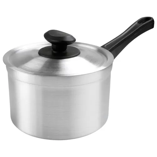 Saucepan Medium Duty Aluminium 1ltr 12cm With Lid - pack size 1