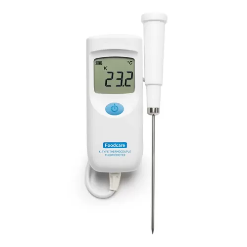 Hanna Portable Foodcare Thermometer With Fixed K-Type Probe 140x57x28mm - pack size 1