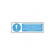Mileta Kitchen Food Safety Sign - Microwave Oven Catering Equipment safety notice Vinyl Sign 100x300mm - pack size 1