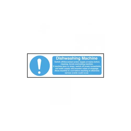 Mileta Kitchen Food Safety Sign - Microwave Oven Catering Equipment safety notice Vinyl Sign 100x300mm - pack size 1