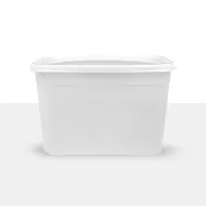 Parkers Ice Cream Container 4ltr Natural Polypropylene 222x162x149mm - pack size 1