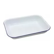 White Enamel Bake Pan 37 x 29.5 x 5.5cm - pack size 1