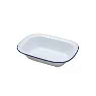 Enamel Oblong Pie Dish 18cm - pack size 1