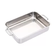 MasterClass Stainless Steel Rectangular Heavy Duty Roasting Pan 32x23cm - pack size 6