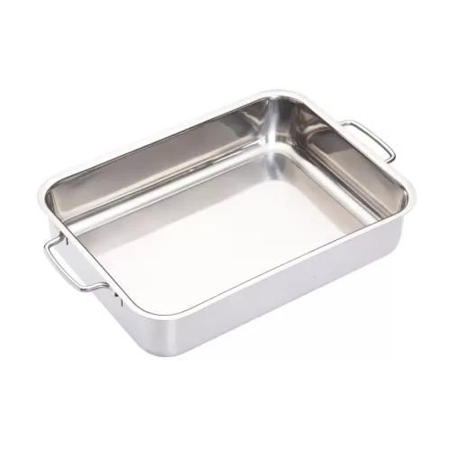 MasterClass Stainless Steel Rectangular Heavy Duty Roasting Pan 32x23cm - pack size 6