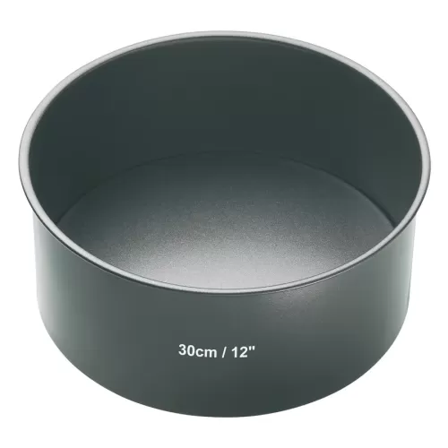 MasterClass Non-Stick Carbon Steel Round Loose Base Deep Cake Pan 30cm - pack size 1
