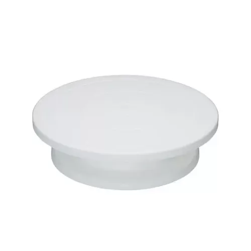 KitchenCraft White Plastic Revolving Cake Decorating Turntable 28cm - pack size 1