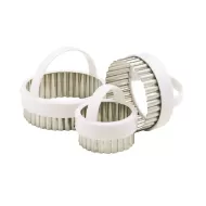 KitchenCraft Set of Three Stainless Steel Fluted Pastry Cutters - pack size 1