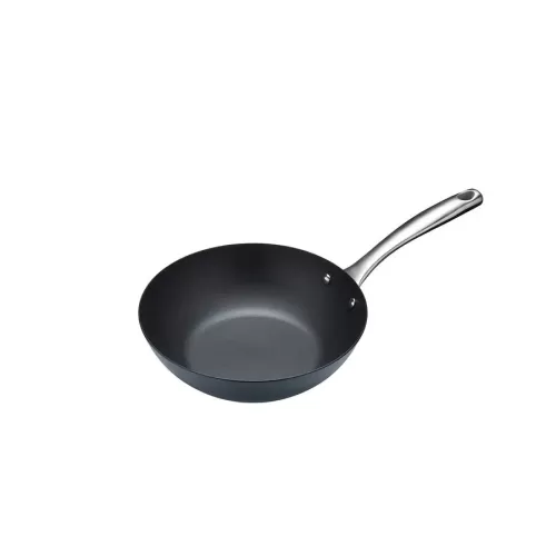 MasterClass Induction Ready Non-Stick Carbon Steel Wok 26cm - pack size 1