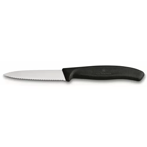 Victorinox Parer Serrated Black Handle 8cm - pack size 1