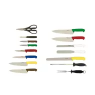 GenWare 15 Piece Colour Coded Knife Set And Case - pack size 1