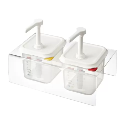 Araven Polypropylene Sauce Dispenser 1/6 Gastronorm 2.6ltr Set Of 2 - pack size 1