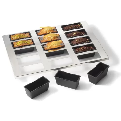 Matfer Bourgeat Exoglass® Cake Baking Tray 90x40x40mm - pack size 1