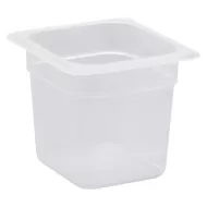 Cambro Food Pans Gastronorm 1/6 Translucent Polypropylene 176x162x150mm - pack size 1