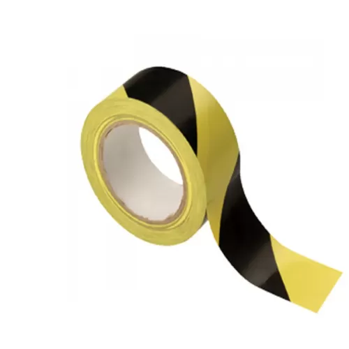 Mileta Yellow/Black Stripe Adhesive Floor Tape - pack size 1