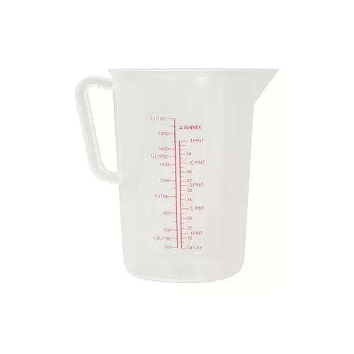 Sunnex Clear Plastic Measuring Jug 2ltr - pack size 1