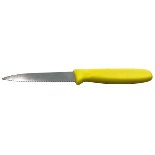 Samuel Staniforth Serrated Veg Knife With Yellow Handle 4in - pack size 1