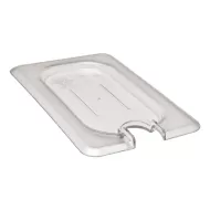 Cambro Camwear® Food Pan Lid 1/9 Flat Notched Clear Polycarbonate - pack size 1