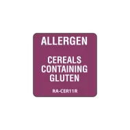 Cereal Allergen Label Purple 2.5x2.5cm - pack size 1