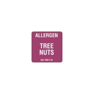 Nut Allergen Label Purple 2.5x2.5cm - pack size 1