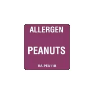 Peanut Allergen Label Purple 2.5x2.5cm - pack size 1