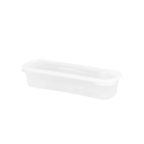 Wham Cuisine Long Rectangular Food Box Clear Plastic 1.2ltr - pack size 1
