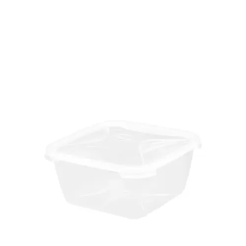 Wham Cuisine Square Food Box Clear Plastic 2ltr - pack size 1