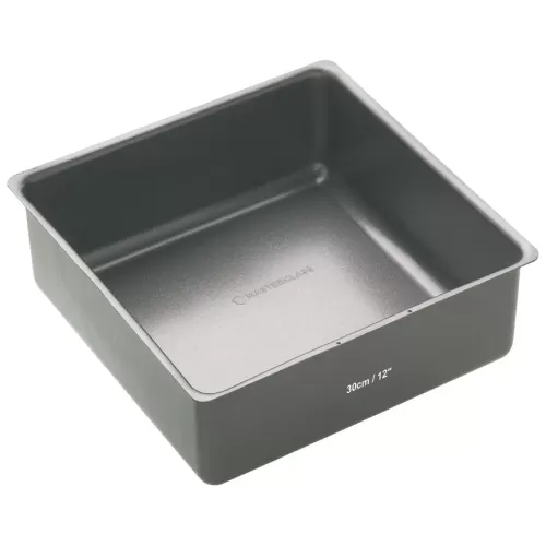 MasterClass Non-Stick Carbon Steel Square Loose Base Deep Cake Pan 30cm - pack size 1