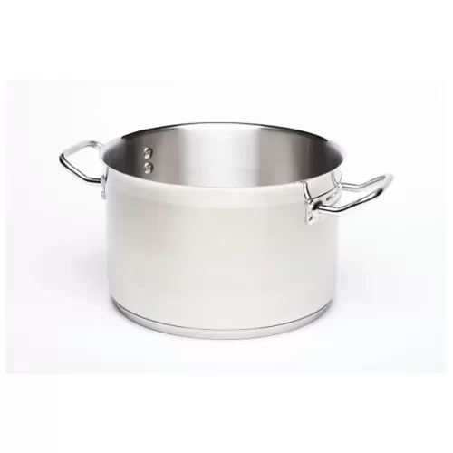 Genware Casserole Pan 18/4 Stainless Steel 32x16cm 12.9ltr - pack size 1