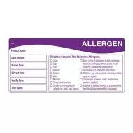 RPS Allergen Storage Labels 10.2x5.1cm Purple - pack size 1