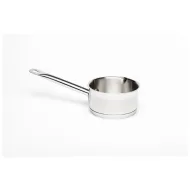 Genware Milk Pan 18/4 Stainless Steel 14x8cm 1.1ltr - pack size 1