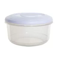 Whitefurze BPA-Free Plastic 0.5L Round Food Storage Box 13x13x7cm - pack size 1