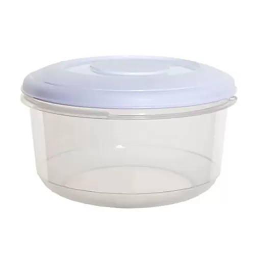 Whitefurze BPA-Free Plastic 0.5L Round Food Storage Box 13x13x7cm - pack size 1