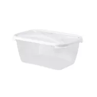 Whatmore BPA-Free Plastic 3.6L Rec Food Box & Lid Clear/Ice White - pack size 1