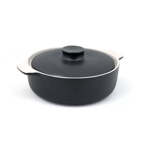 Front of the House Kiln® Ovenware Dish Black Round With Lid 2.2 Litre - pack size 2