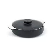 Front of the House Kiln® Ovenware Dish Black Round With Lid 1.6 Litre - pack size 2