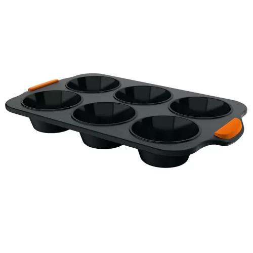 Prepara Two Tone Silicone 6 Cup Muffin Mould 28.4 x 17.2 x 3.4 cm - pack size 1