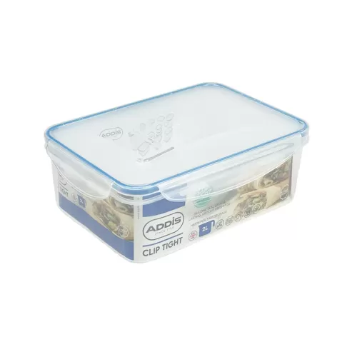 Addis Clip Tight - 2L Rectangular food box - pack size 6