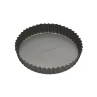 MasterClass Non-Stick Carbon Steel Round Loose Base Fluted Quiche Tin 25cm - pack size 1