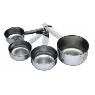 KitchenCraft Stainless Steel 4 Piece Measuring Cup Set - pack size 1