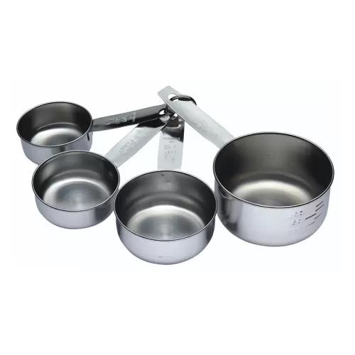 KitchenCraft Stainless Steel 4 Piece Measuring Cup Set - pack size 1