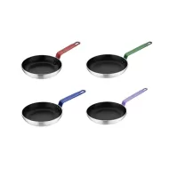 Set of 4 Prepara Teflon Plus Coloured Handle 20cm Frypans - pack size 1