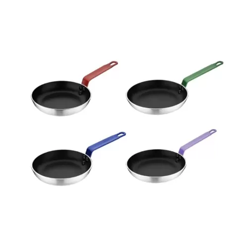 Set of 4 Prepara Teflon Plus Coloured Handle 20cm Frypans - pack size 1