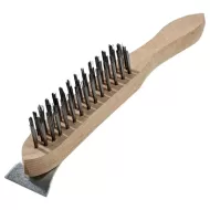 Hillbrush Wire Grill Brush & Scraper 29cm x 3.5cm (excl scraper) - pack size 1