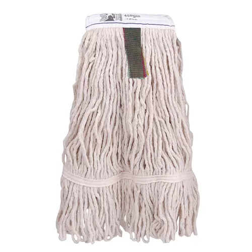 Robert Scott Colour Coded Kentucky Mop Head White With 4 Tabs 450g - pack size 1