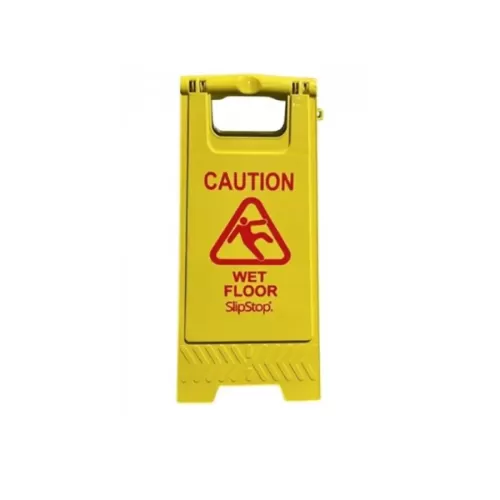 Arrow Folding Yellow Warning Sign Caution Wet Floor - pack size 1